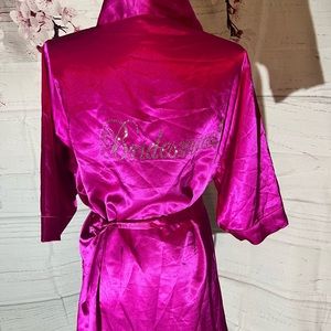 David bridal bridesmaid pink robe